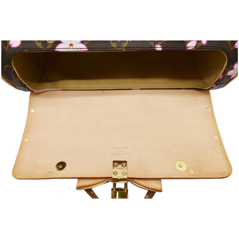 LOUIS VUITTON Papillon Monogram Cherry Blossom Tote Handbag Brown - Picture 10 of 11